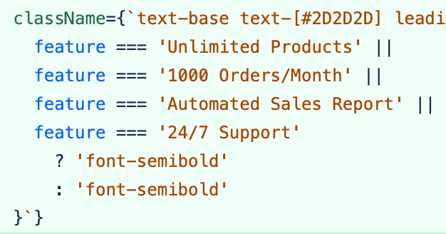 AI generated code example showing messy implementation